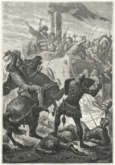 La lutte pour le carroccio des Lombards à la bataille de Cortenouva - Niccolo Sanesi