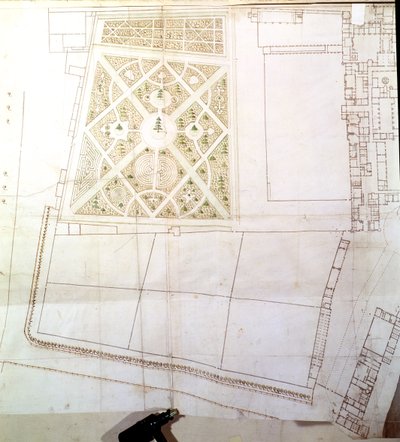 Plan du site et relevé de The Wilderness, Hampton Court, c.1710-14 - Nicholas Hawksmoor