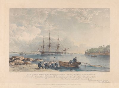 Lithographie du HMS 