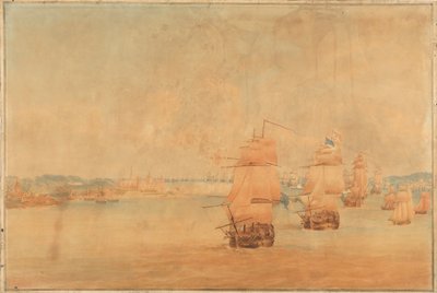 La flotte anglaise passant par le Sound, 28 mars 1801 - Nicholas Pocock