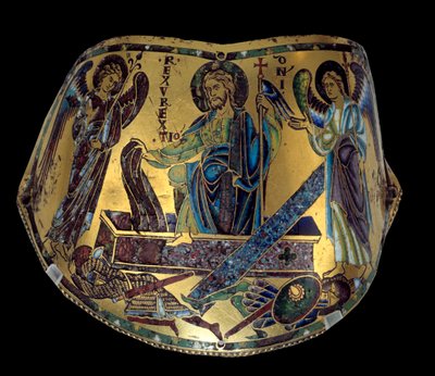 Armilla: La Résurrection. Bracelet cérémonial en cuivre et émail de Meuse. Atelier de Nicolas Verdun (ca.1130/50-1205) Moyen Âge, ca. 1170-1180. Paris, Musée du Louvre - Nicholas of Verdun