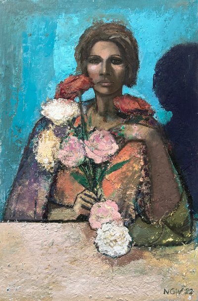 Fleuriste, 2022-23 (huile sur panneau) - Nick Williams
