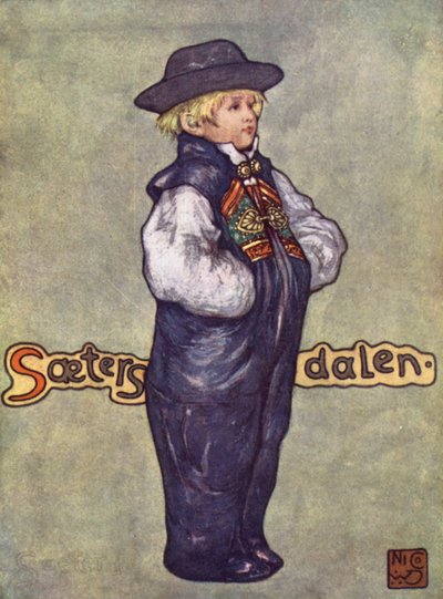 Norvège : Un garçon de Saetersdalen (lithographie en couleur) - Nico Jungman