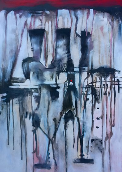 Figures abstraites Red Dot - Nico Phooko