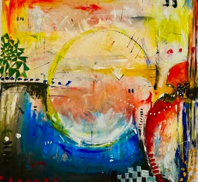 Cercle abstrait aux couleurs vives - Nico Phooko