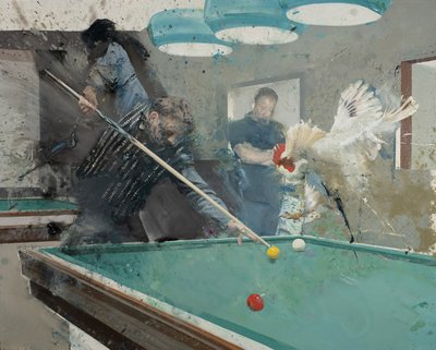 Billard avec coq II - Nicola Pucci