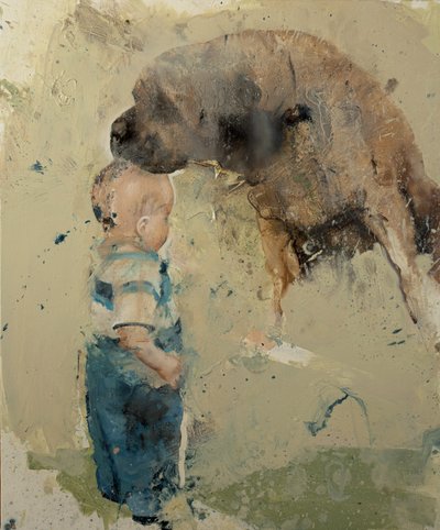 Enfant avec chien II - Nicola Pucci