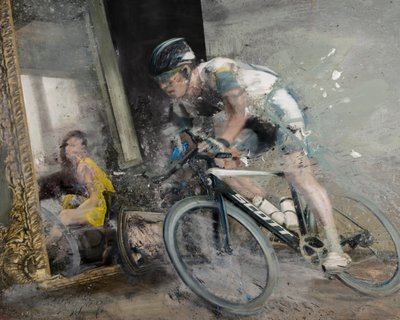 Cycliste avec miroir, 2021 - Nicola Pucci