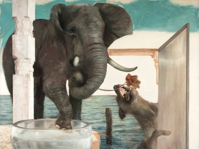 Éléphant avec chien, 2011 - Nicola Pucci