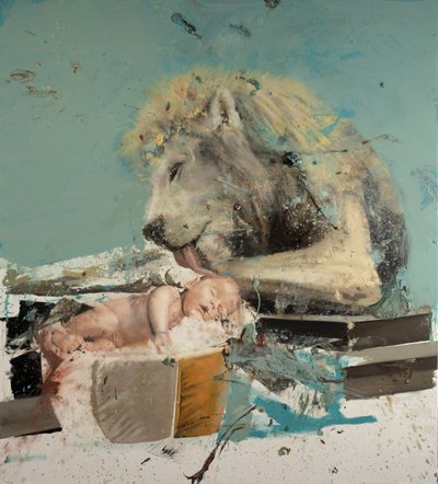 Lion et enfant II, 2022 - Nicola Pucci