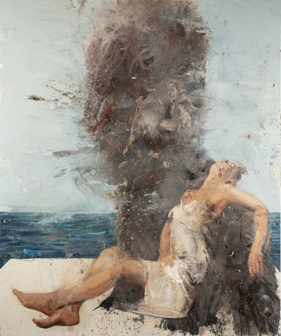 Femme avec chien II, 2021 - Nicola Pucci