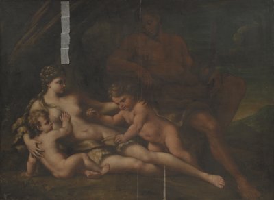 Adam et Ève avec Caïn et Abel - Nicola Vaccaro