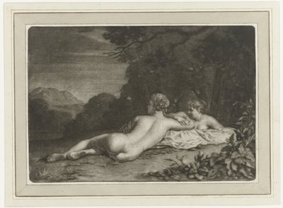 Paysage avec deux nymphes - Nicolaas Verkolje