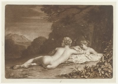 Paysage avec deux nymphes - Nicolaas Verkolje