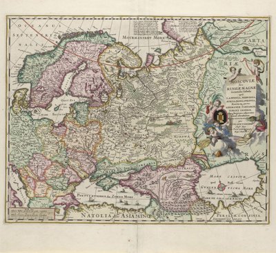 Carte de la Russie, seconde moitié du XVIIe siècle - Nicolaes Visscher