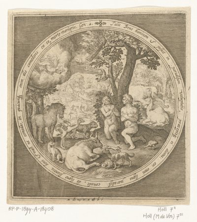Adam et Ève au paradis - Nicolaes de Bruyn