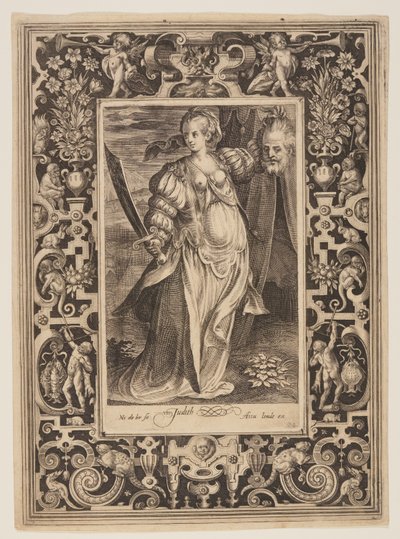Judith, planche six des Neuf Dignes - Nicolaes de Bruyn