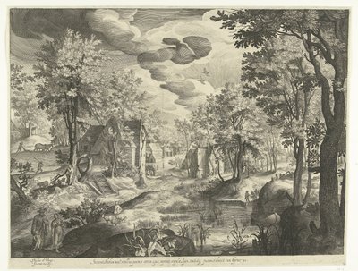 Paysage avec Agar et Ismaël - Nicolaes de Bruyn