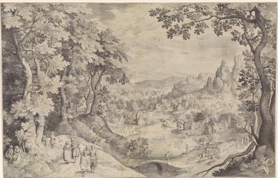Paysage avec chasse au cerf - Nicolaes de Bruyn