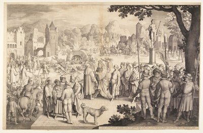 Shadrach, Meshach et Abednego dans le poêle en feu - Nicolaes de Bruyn