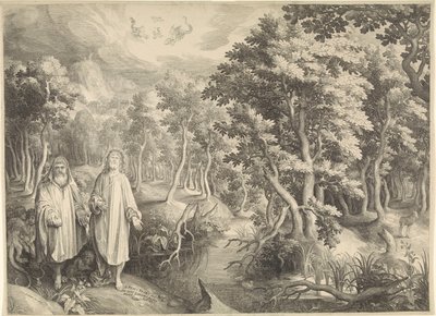 La tentation du Christ dans le désert - Nicolaes de Bruyn