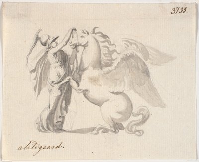 Athéna bride Pégase - Nicolai Abildgaard