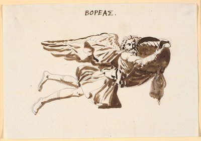 Borée. Esquisse pour un relief sur la tour des vents à Pamphilus et Davus en conversation - Nicolai Abildgaard