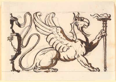 Un griffon tenant une torche - Nicolai Abildgaard