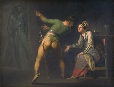 Hamlet et sa mère. Épisode de Hamlet de Shakespeare - Nicolai Abildgaard