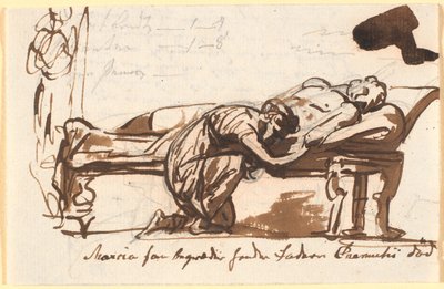 Marcia pleurant la mort de son père Cremetius - Nicolai Abildgaard