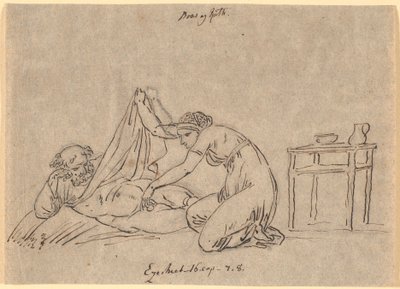 Ruth caressant Boaz - Nicolai Abildgaard