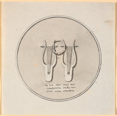 Deux lyres tenues ensemble par un anneau - Nicolai Abildgaard