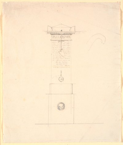 Esquisse pour un monument commémoratif pour Sinclar (Sinclair) - Nicolai Abildgaard