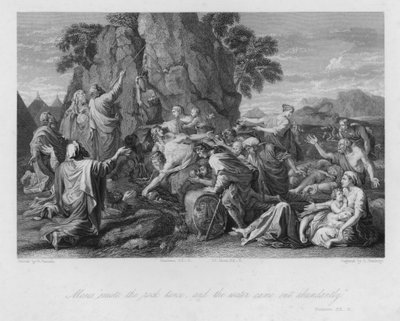 Moïse frappant le rocher, Nombres XX - Nicolas (after) Poussin