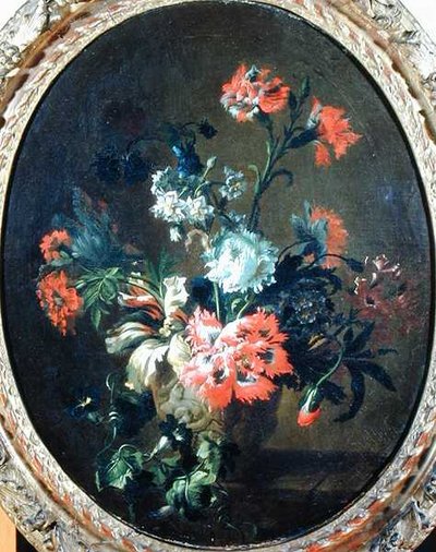 Fleurs dans un vase en pierre - Nicolas (attr.to) Baudesson