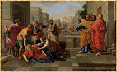 La mort de Saphire - The death of Saphire ... - Nicolas (attr.to) Poussin