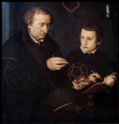 Portrait du calligraphe et mathématicien allemand Johann Neudorfer l