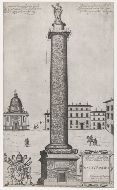Speculum Romanae Magnificentiae : Colonne de Trajan - Nicolas Beatrizet.