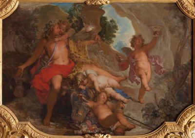 Bacchus mit vier Putten - Nicolas Bertin