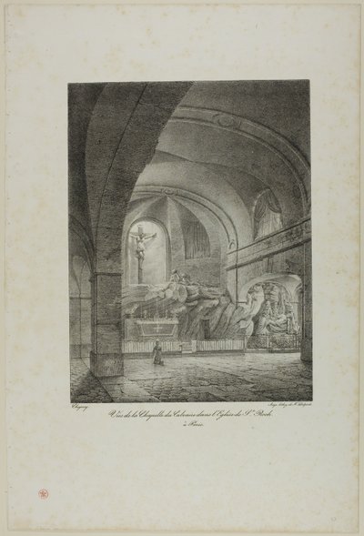 Vue de la chapelle du Calvaire dans l