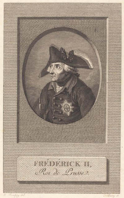 Frédéric le Grand, Roi de Prusse - Nicolas Delaunay after Johann Heinrich Ramberg