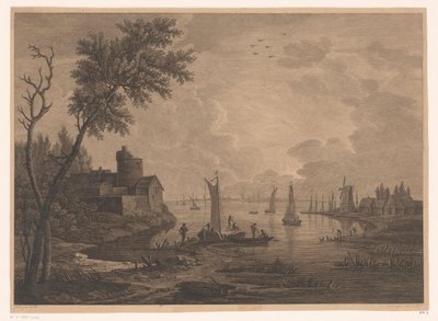 Paysage avec bateaux de pêche - Nicolas Dufour