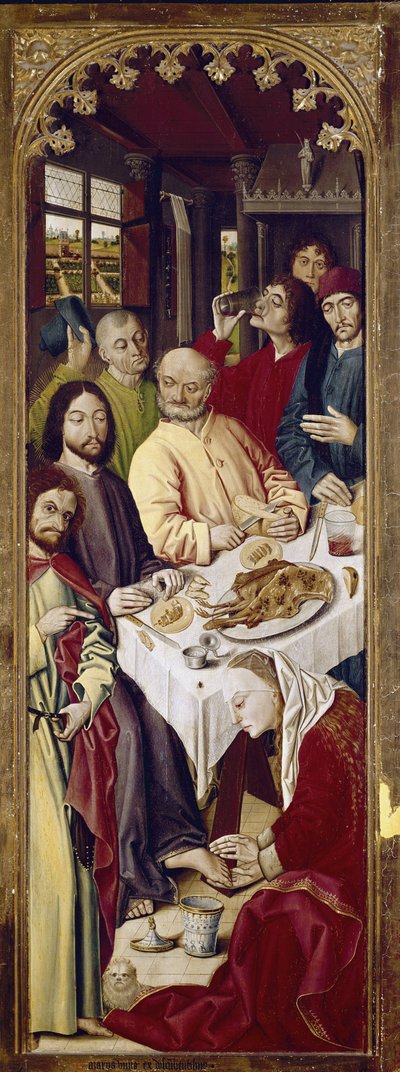 Triptyque : Marie-Madeleine lavant les pieds de Jésus (panneau droit) - Nicolas Froment