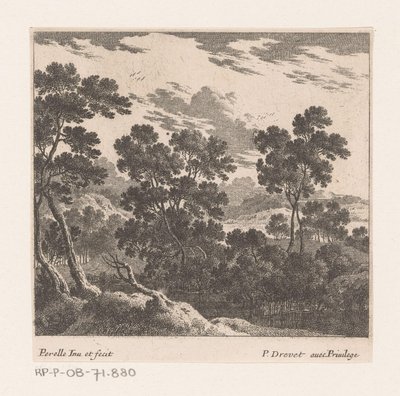 Paysage avec arbres - Nicolas Perelle