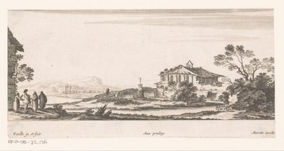 Paysage avec chapelle - Nicolas Perelle