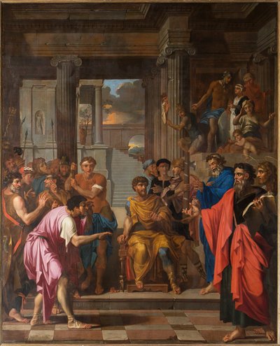 Saint Paul aveugle le faux prophète Bar-Jésus et convertit le Proconsul Sergius - Nicolas Pierre Loir