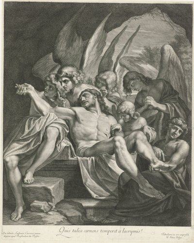 Mise au tombeau du Christ par des anges - Nicolas Pitau (I)