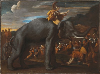 Hannibal traversant les Alpes sur un éléphant - Nicolas Poussin