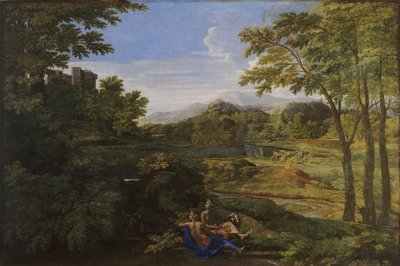 Paysage avec deux nymphes et un serpent, vers 1659 - Nicolas Poussin