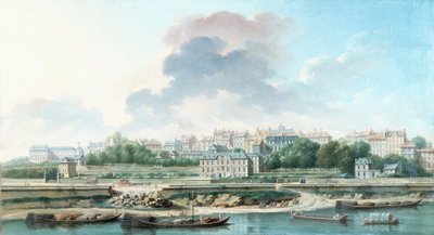 Le Quai et le Village de Passy, vue de la rive gauche, en 1757 - Nicolas Raguenet